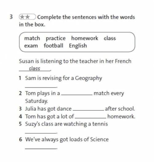 Ex-3, p-40. Complete the sentences with the words in the box. (стр-40, упр-3. Дополните​