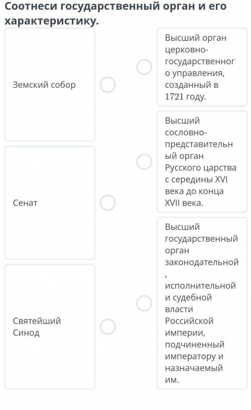 Соотнеси государство орган его характеристику​