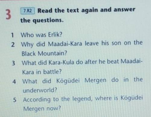 3 12 Read the text again and answerthe questions.1 Who was Erlik?2 why did Maada kara Neave this son
