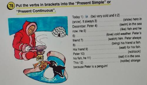 Put the verbs in braskets into the present simpl or present continious