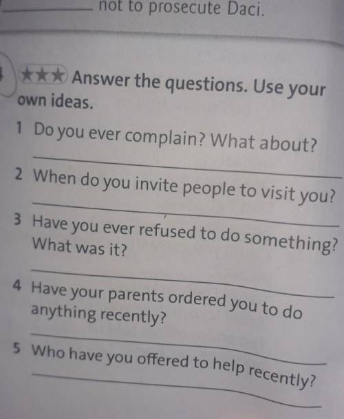 Answer the questions.use your own ideas ​