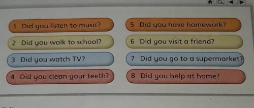 Ask a friend. .16Listen and find out what Duncan did yesterday.0001 Did you listen to music?5 Did yo