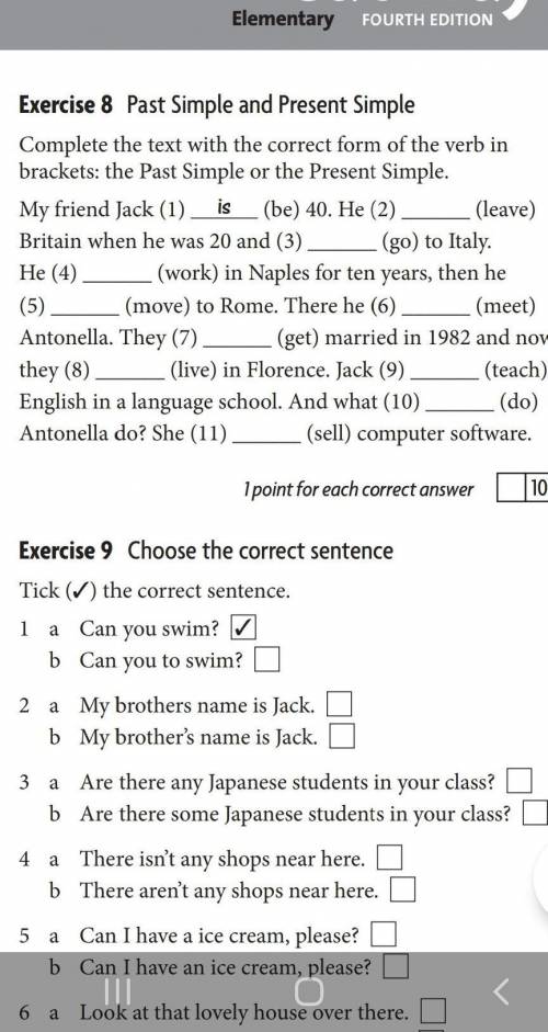Exercise 8 Past Simple and Present Simple Complete the text with the correct form of the verb in