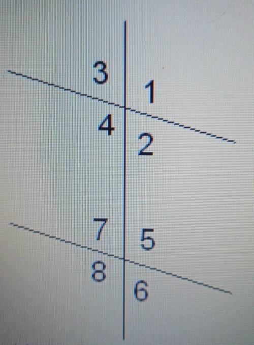Известно, что две параллельные прямые пересекаются третьей прямой, <1=148°. Вычисли все углы <