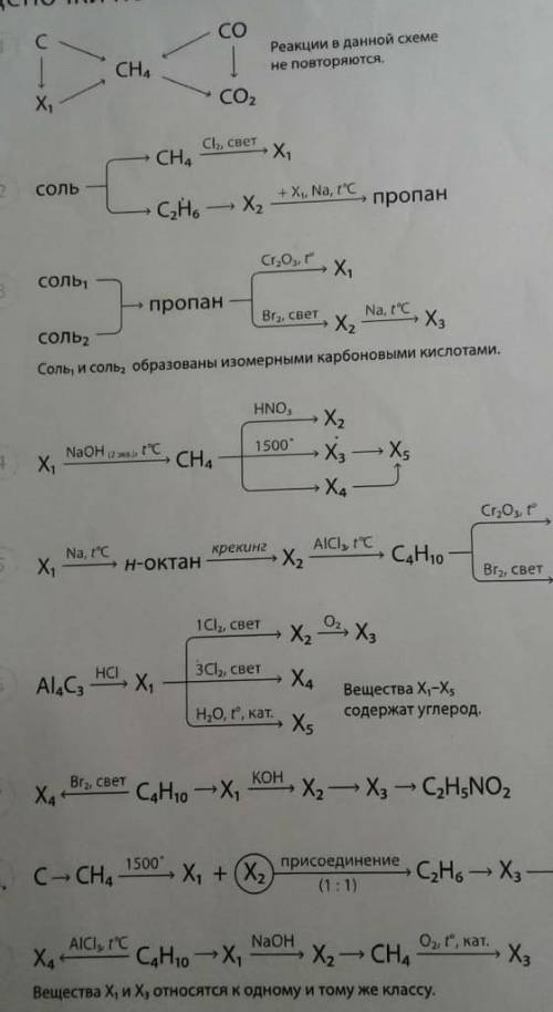 решить. Нужно найти иксы и вещества из которых он получается​