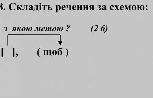 Укр мова 9 класс решить нужно за схемой составить предложение.​