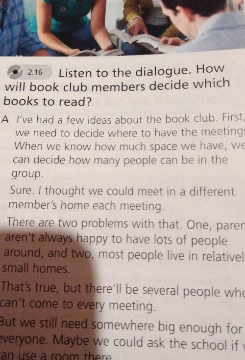 Listen to the dialogue. How will book club members decide which books to read?. ​