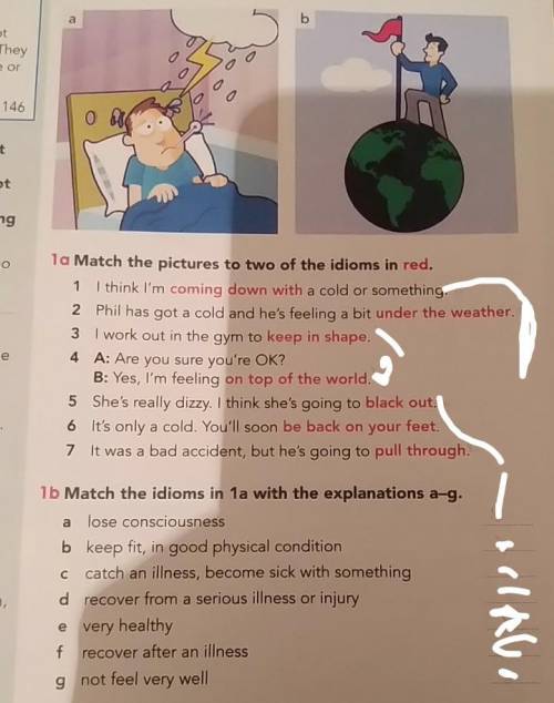 Match the pictures to two of the idioms in res. То что белым чтоб не отвлекался там было не то. На с
