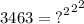 346 {3 = { {?}^{2} }^{2} }^{2}