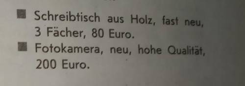 Оголошення купівлі-продажу на німецькій мові. приклад оформлення (фото)тут 2 оголошення (кто не знае