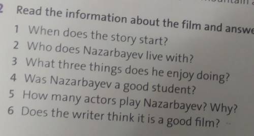2 Read the information about the film and answer the questions. 1 When does the story start?2 Who do