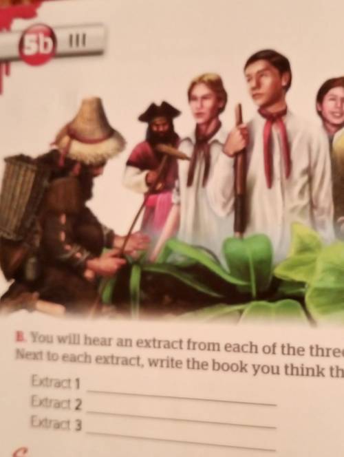 B. You will hear an extract from each of the three books in activity Next to each extract, write the