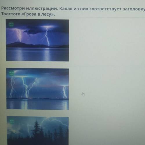 Каждая травинка имеет свою росинку. Л. Толстой «Гроза в лесу» Рассмотри иллюстрации. Какая из них со