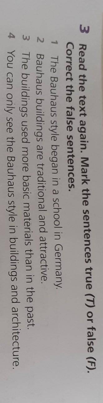 Read the text again Mark the sentences true or false Correct the false sentences ex3 p78​