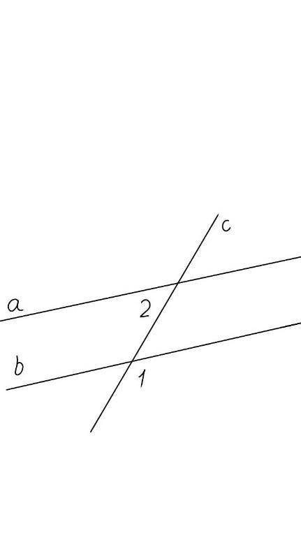 Параллельные прямые a и b пересечены прямой c, <1=134°, найдите <2.​