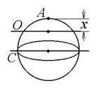 Через однородный шар массы m и радиуса R проходят две параллельные оси. Одна проходит через центр ма