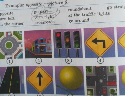 1. a) Match the words with the pictures. Listen and check. Example: opposite = picture 6oppositego p