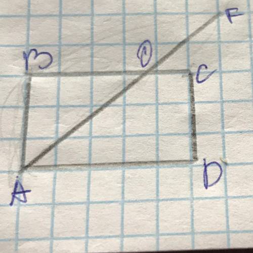 ABCD-квадрат. Точка F - внутренняя точка отрезка CD,а точка O - точка пересечения прямых AF и BC. Вы