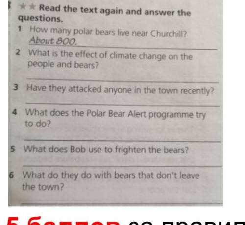 1How many polar bears live near Churchill?2 What is the effect of climate change on the people and b