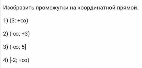 Изобразить промежутки на координатной прямой.​