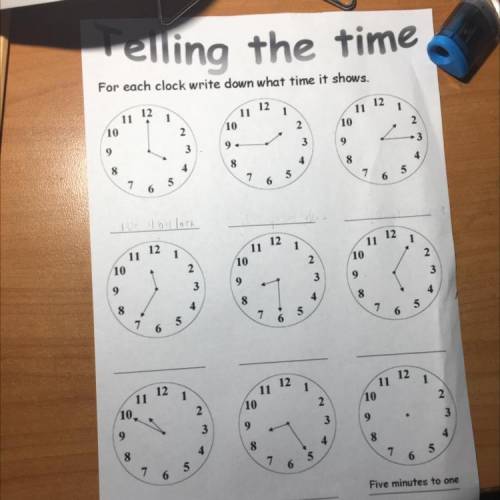 Telling the time For each clock write down what time it shows. 12 12 12 11 1 11 1 1 10 2 10 2 10 2 2