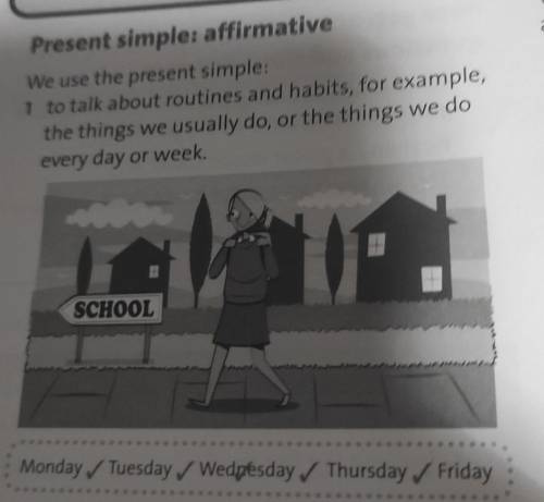 Present simple: affirmative We use the present simple:1 to talk about routines and habits, for examp