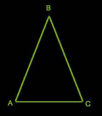 Боковая сторона AB равнобедренного треугольника ABC в два раза длиннее основания AC. Рассчитай длины