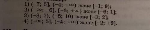 Координаталык тузуди пайдаланып,сан аралыктарынын киылысуын табындар​