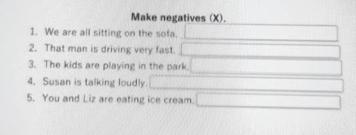 Сделайте эти предложения отрицательными. Present Continuous. УМАЛЮ​