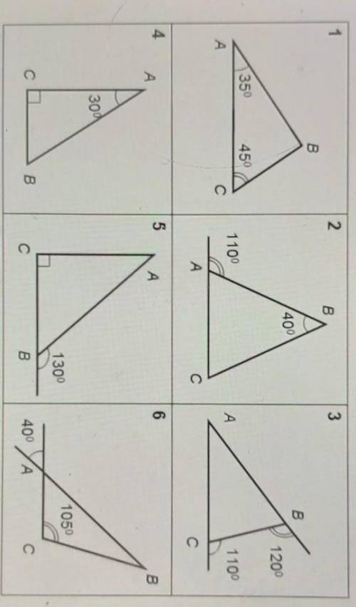 Сумма углов треугольника. Найдите неизвестные углы треугольника A B C​