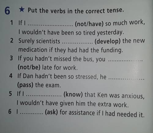 Put the verbs in the correct tense.