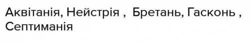 Назви найбільших феодальних володінь Франції​