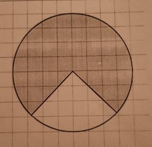 На клетчатой бумаге изображён круг. Найдитеплощадь закрашенного сектора, если площадь кругаравна 48.