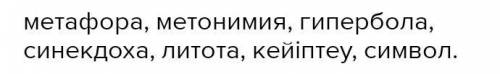 көксерек шығармадағы көркемдегіш құралдардың (символ, синекдоха, қайталау түрлері: эпифора, анафора,