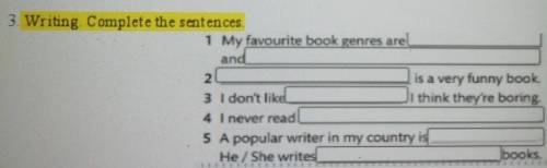 1 My favourite book genres arelandis a very funny book.3 I don't likeI think they're boring4 I never