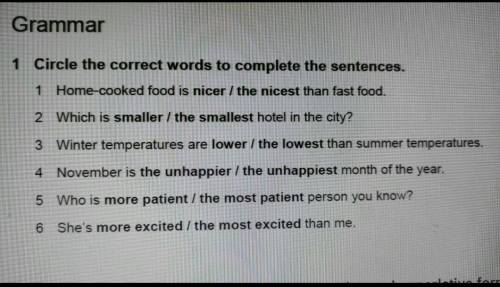 Circle the correct words to complete the sentences home cook​