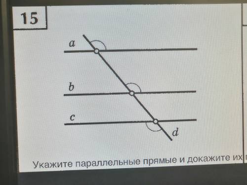 с заданием Укажите параллельные прямые и докажите их параллельность