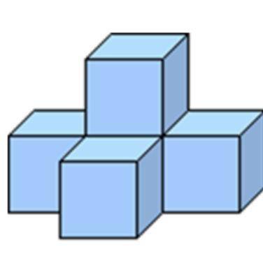 Какова площадь поверхности следующей конструкции из 5 склеенных кубиков? Сторона каждого куба состав