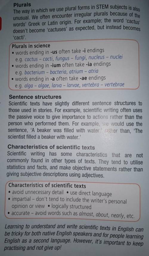 Read the text again and answer the questions.1 Which languages does a lot of scientific languagecome