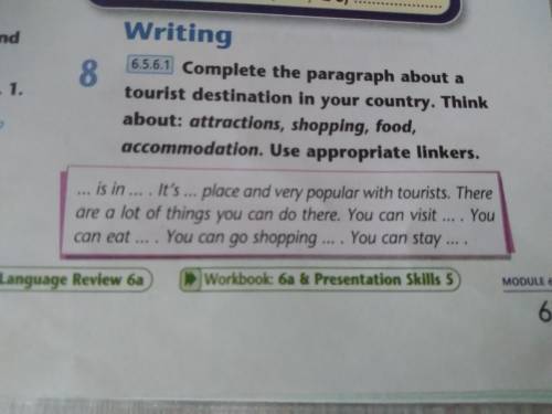Complete the paragraph about a tourist destination in your country.Think about:attractions,shopping,