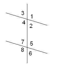Известно, что две параллельные прямые пересекаются третьей прямой, ∢5=150°. Вычисли все углы.