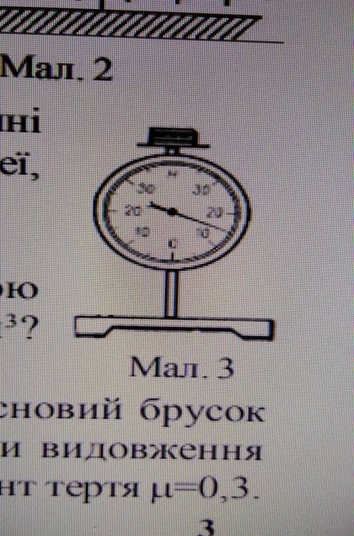 На динамометр поклали кремнієвий брусок так, як показано на малюнку 3. Визначити об’ємбруска.​