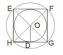 Вычисли неизвестные величины, если EFGH — квадрат со стороной 4,7 дм (Если необходимо, ответ округли