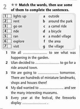 Match the words, then use some of them to complete the sentences ​