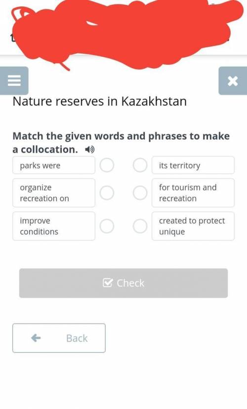 Match the given words and phrases to make a collocation (Билим ленд