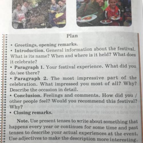 Write a letter to your foreign friend about a festival you have attended. Follow the plan and use th