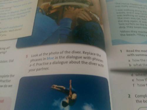 Look at the photo of the diver