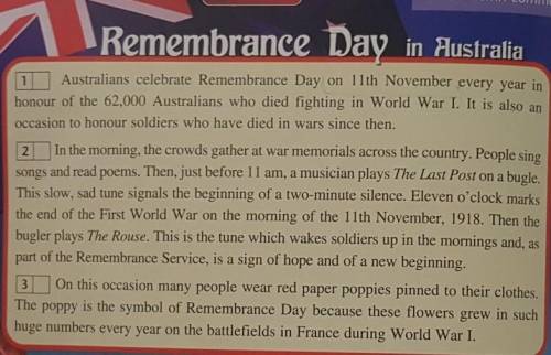 Imagine it's Remembrance Day and you are standing in the middle of a field of poppies. How do you fe