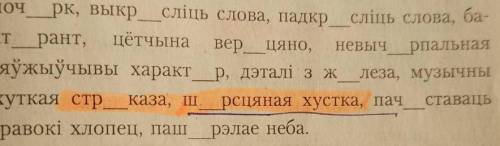 вставить буквы по белорускому языку 5 ксласс и объяснить​