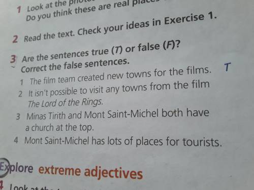 Английский 5 класс True False Are the sentences true or false ? Correct the false sentences